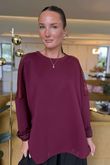 Made in Italy Tovi Mesh Panel Top Bordeaux /21 =